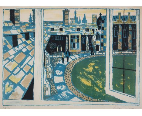 δ Julian Trevelyan (1910-1988)Corpus College, from Cambridge SuiteLithograph printed in colours, 1959-1962, signed and number