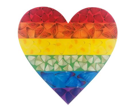 δ Damien Hirst (b.1965)H7-3. Butterfly Heart (large)Laminated gicleé in colours on aluminium panel, 2020, with the artist's p