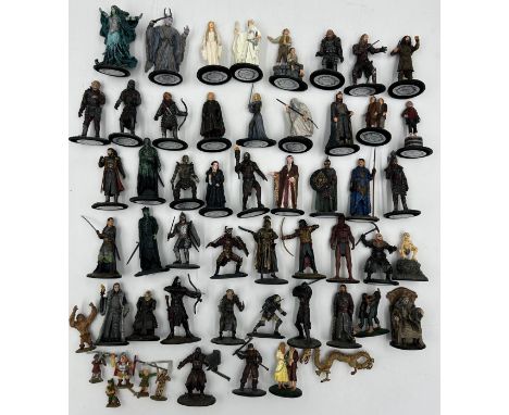 A collection of 48 Eaglemoss NLP Lord of the Rings 2005 die cast figures along with 6 x unrelated figures. (54)
