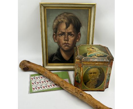 A miscellany to include a late Victorian mustard tin by Moss, Rimmington &amp; Co depicting politicians and prime minsters 18