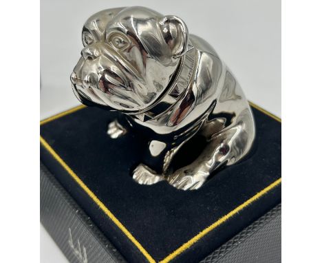 A Dunhill British Bulldog Paperweight with revolving collar, markers mark to base Alfred Dunhill Edinburgh .925 Filled 362gms