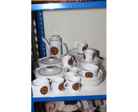 J &amp; G Meakin Studio Pottery table service with geometric design