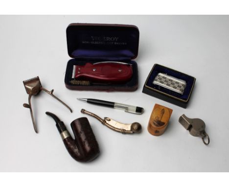 Hand carved Boer War era pipe with coat of arms, Transvaal belonging to H W C Harvey, dated 1899, Viceroy non-electric dry sh