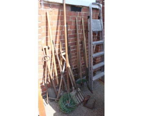 A selection of garden tools