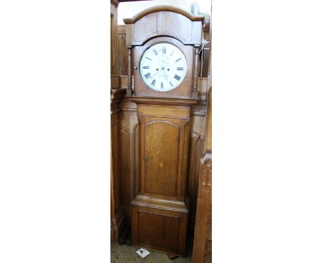 An eight day long case clock, marked E. Alldridge Birmingham