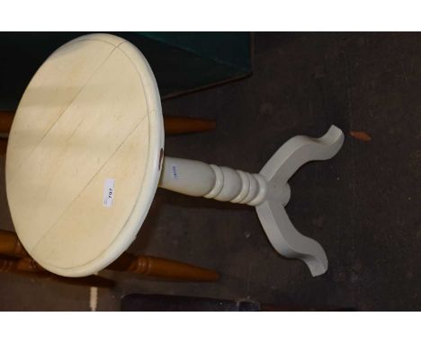 Cream painted tripod table