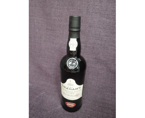 A bottle of Graham's Late Bottled Vintage 1996 Port, 20% vol, 75cl