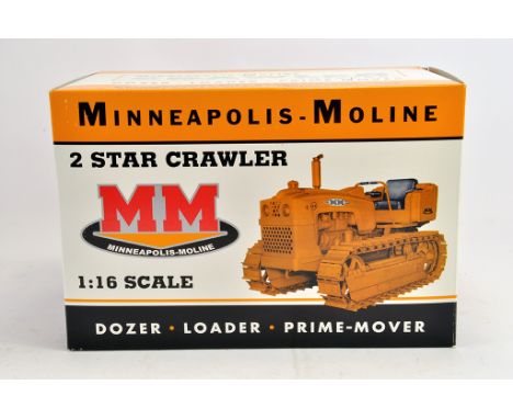 Spec Cast 1/16 Minneapolis Moline 2 Star Crawler Tractor. NM to M in Box.
