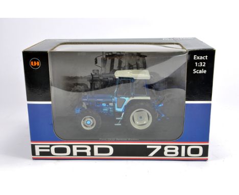 Universal Hobbies 1/32 Ford 7810 Tractor. Blue Chrome Edition. M in Box (Box has some slight nicotine staining.)