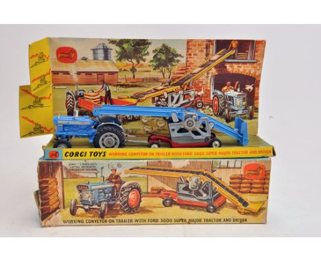 Corgi Toys Gift Set No.47 comprising of Ford 5000 Super Major Tractor and Conveyor / Elevator. Generally VG in F Box.