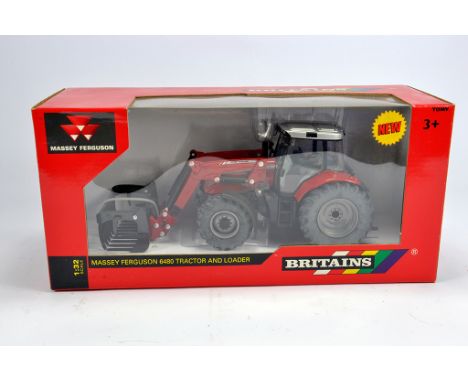 Britains 1/32 Massey Ferguson 6480 Tractor with Loader. M in Box (Box has some slight nicotine staining.)