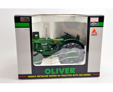 Spec Cast 1/16 Oliver Super 99 Tractor with GM Diesel Engine. NM to M in Box.