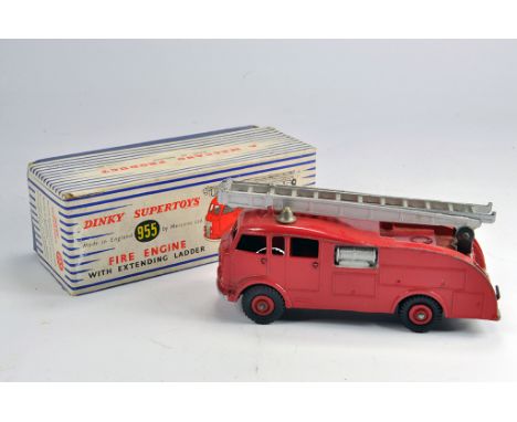 Dinky Toys No.955 Fire Engine with ladder. Red including Supertoy hubs with black treaded tyres. VG/E in VG Box.