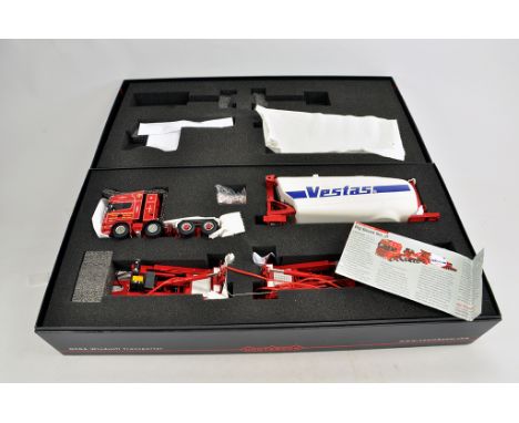 WSI 1/50 Diecast Truck -  Randolph Heavy Haulage Scania Topline R620 (8X4) tractor unit with Nooteboom World Adaptor Trailer 