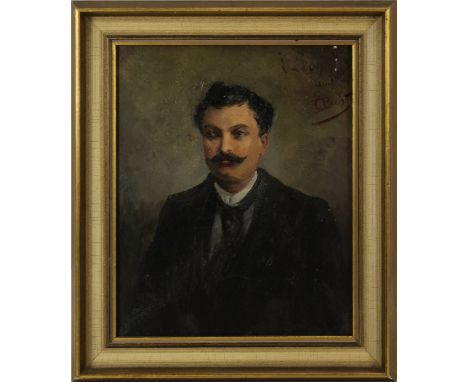 Pichat, Olivier (Frankreich ca. 1825 - 1912), Portrait eines Freundes des Malers, Öl auf Leinwand, re. o. signiert und gewidm