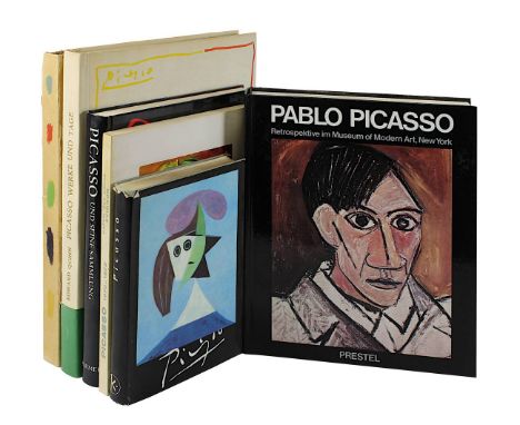 Sechs Bücher zu Pablo Picasso, 2. H. 20. Jh.: Quinn, Edward u. Penrose R. "Picasso Werke und Tage", Manesse Verlag Zürich 196