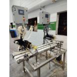 A&B PACKING CLABD0806 DUAL LABELER APPLICATOR W/ CLAMSHELL CONVEYOR