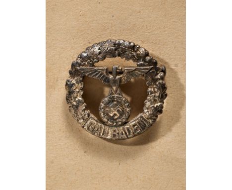 Orden und Ehrenzeichen - Auszeichnungen der NSDAP : Gau Ehrenzeichen Baden (für Frauen), 1933 - 1945.Buntmetall - versilbert.