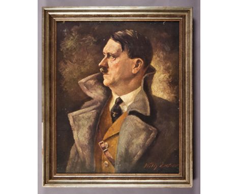 Deutsches Reich 1933 - 1945 - Kunst : Willy Exner, Porträt Adolf Hitler (Öldruck) Öldruck nach dem bekannten Führerporträt Wi