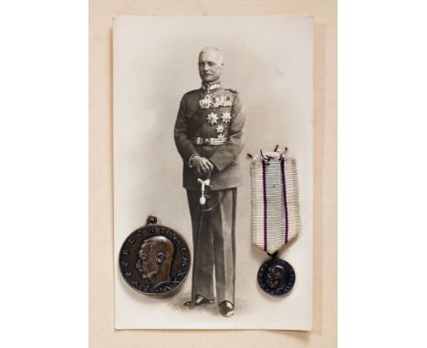 Weimarer Republik - Reichswehr : Kronprinz Rupprecht - Medaille in Silber mit zugehöriger Miniatur.Silber, ohne Band. Dazu di