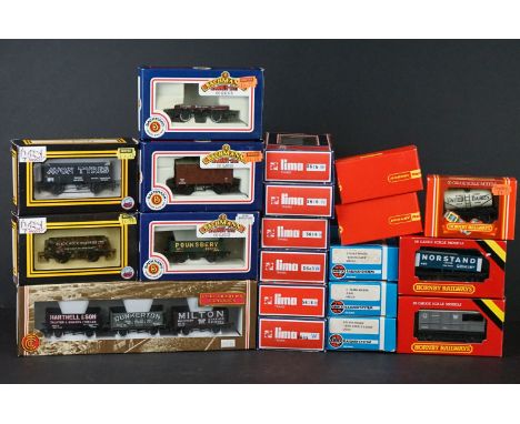 20 Boxed OO gauge items of rolling stock to include 6 x Lima, 4 x Bachmann (featuring 1 x 3 x wagon set), 5 x Hornby, 3 x Air