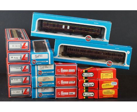 20 Boxed OO gauge item of rolling stock to include 6 x Airfix, 8 x Lim and 6 x Hornby, all coaches 