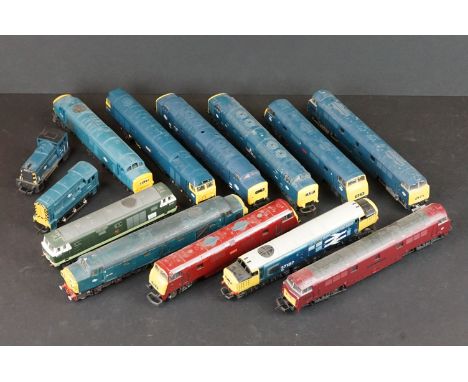 13 OO gauge locomotives to include Lima Revenge, Lima Dragon, Hornby R751 BR 37183, Hornby D7017 etc 