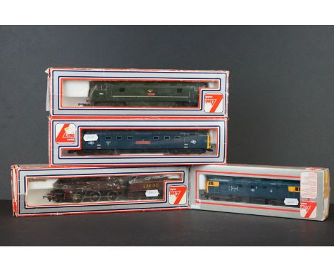 Four boxed Lima OO gauge locomotives to include 205135 MWG Intrepid, The King's Own Scottish Border, 13000 2-6-0 with tender 