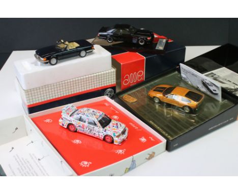 Four Boxed Diecast Models of Mercedes including Paul's Model Art ' Minichamps ' Art Car Edition Limited Edition Mercedes 190 