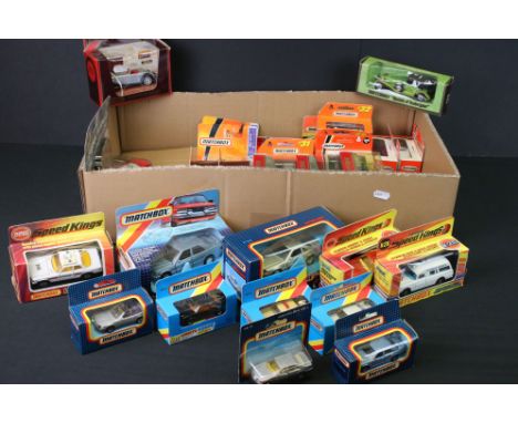 Twenty Nine Boxed Diecast Matchbox Mercedes Vehicles including 3 x Speed Kings, 7 x Mattel Wheels, Motor Show Two Vehicle set