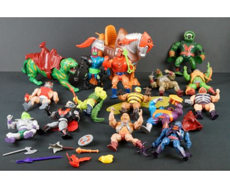 He Man Masters Of The Universe - 10 Mattel figures to include Man At Arms, Trap Jaw, Buzz Off, Clawful, Fisto, Webstor, Whipl