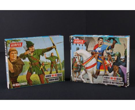 Airfix 1/72 figures - Scarce Robin Hood figure set with off-set window to back of box (complete and excellent) plus a boxed A