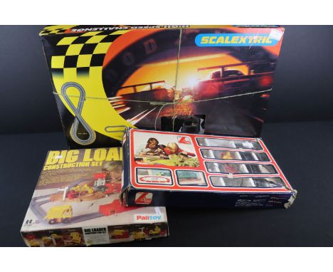 Boxed Lima OO gauge 102506AW with locomotive, rolling stock, controller and track, a boxed Scalextric High Speed Challenger w