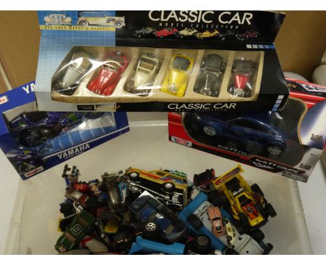 Collection of 80s onward playworn diecast to include Matchbox, Corgi, etc plus 3 x boxed diecast models to include Maisto Yam