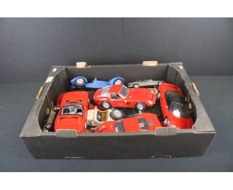 13 1/18 &amp; 1/24 Diecast models to include Burago, Maisto, Gama, Revell, Jouef and Chrono, vg condition 