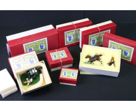 Seven boxed Trophy Models Classic Collection metal figures to include 4 x Napoleonic Wars (WA11K, WA64, WA59 &amp; WA58), The