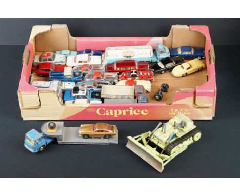 Twenty Six Corgi Toys Playworn Diecast Vehicles including James Bond Aton Martin D.B.5, 3 x Mercedes-Benz 300 S.L. Roadsters,