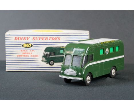 Boxed Dinky Supertoys 967 BBC TV Mobile Control Room diecast model, diecast vg with some paint chips, gd box 