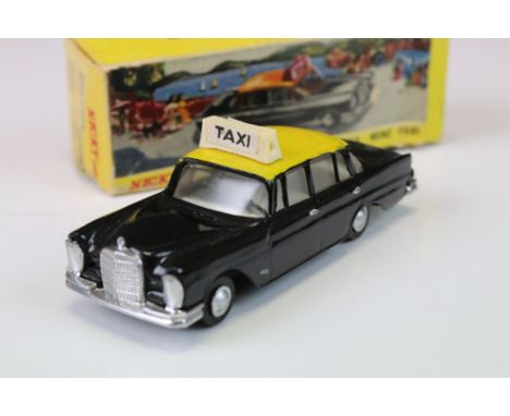 Boxed Nicky Toys Diecast Mercedes-Benz Taxi, model no. 051 (box mis-shaped with some tearing) 