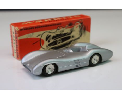 Boxed Marklin Autos Miniature Diecast Mercedes Racing Car model no. 5524/11 with grey body 