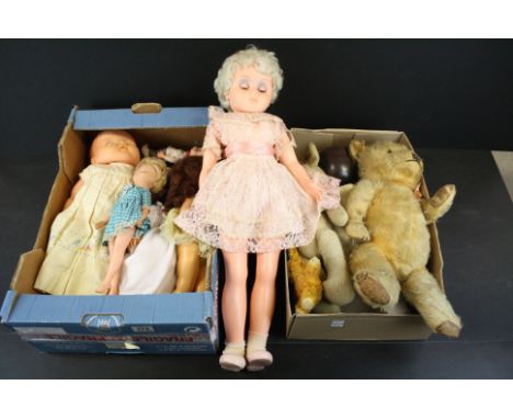 Dolls and Teddy Bears - Mid century composite head German Black Baby Doll impressed 26 K/6 to head 49cm long (head detached f