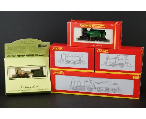Four boxed Hornby OO gauge items of rolling stock to include R2064A GWR 0-6-0 Dean Goods Locomotive 2322, R2245 BR 0-4-0T No 