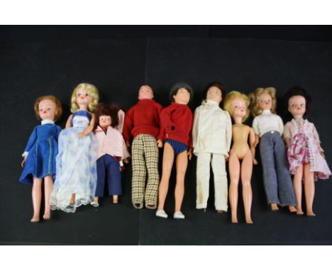 Five 1960's Sindy Dolls including Camay 8012 together with Two 1960's Paul Dolls, another Paul Doll and a Patch Doll