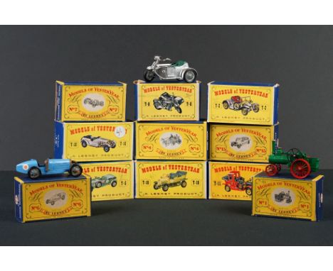 11 Boxed Matchbox Models of Yesteryear to include Y16 Spyker Veteran Automobile, Y11 1912 Packard Landaulet, Y4 Shand Mason H