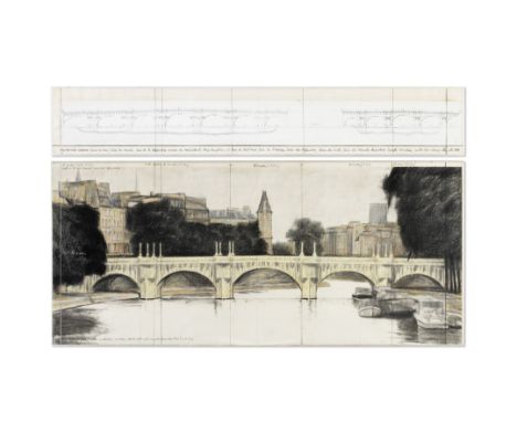 Christo (American, born 1935)The Pont Neuf Wrapped (Project For Paris), in two parts 1979 signed, titled and dated 1979 on th