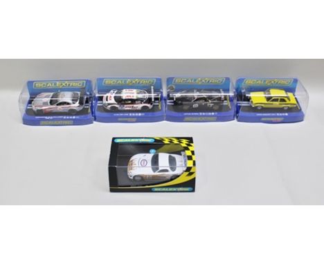 SCALEXTRIC RACING VEHICLES including Mercedes SLR McLaren 722 GT, Audi R8 LMS, Lotus Evora, Ford Escort M1 all in original ac