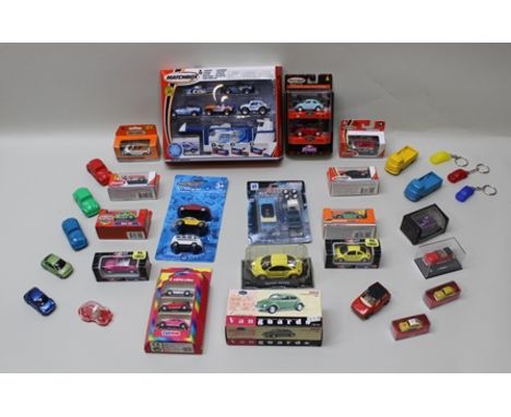 MATCHBOX DIE-CAST VEHICLES including Mattel Wheels 50th Anniversary set boxed, six individually boxed VW beetles, Chad Valley