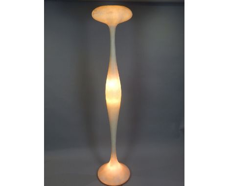 Kundalini E.T.A. floor lamp, designed by Guglielmo Berchicci, 1997,  handmade light diffuser, fibreglass over metallic inner 