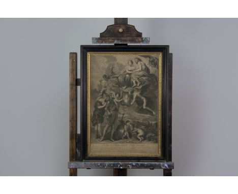 RUBENS (AFTER) HENRI IV DELIBERE SUR SON FUTUR MARIAGE Line engraving by Audran, 51cm x 44cm, also six other 18th Century eng