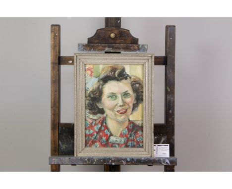 CYNTHIA McCRACKEN PORTRAIT BUST OF MAIRI HAY FINDLAY HAY (nee RANKIN) watercolour, signed lower right, 34cm x 24cm, framed an